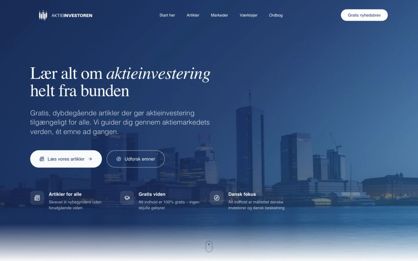 Forsiden på Aktieinvestoren.dk
